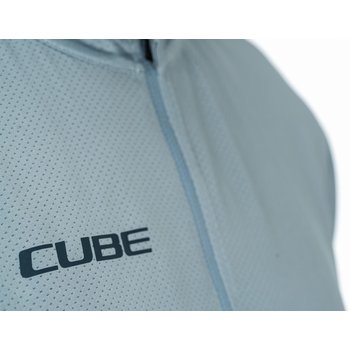 Cube ATX Trikot Half Zip CMPT Kurzarm grey