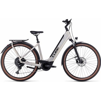 Cube Touring Hybrid Pro 500 Wh E-Bike Easy Entry 28 pearlysilvernblack